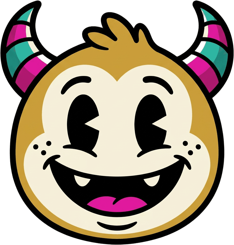 Monster head artwork coming off the UV printer in registered color