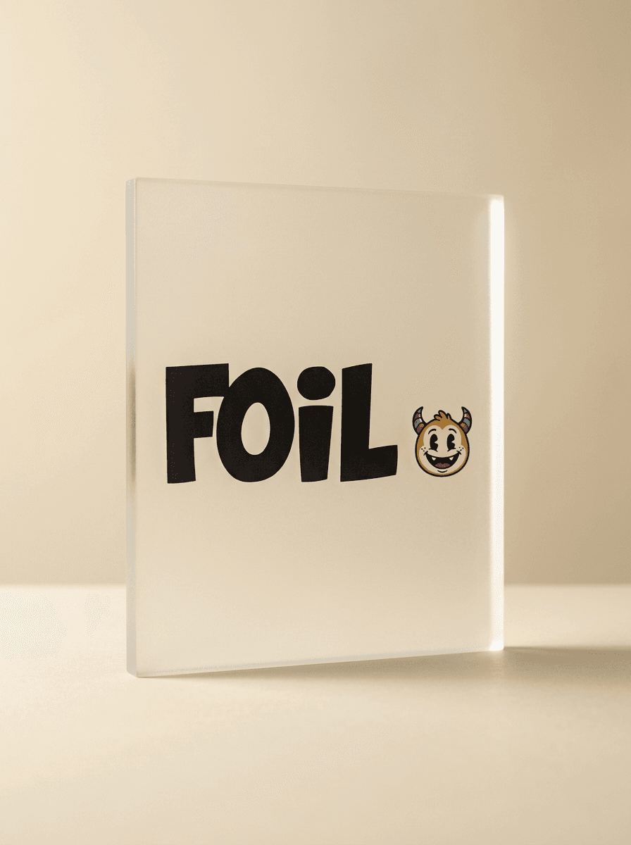 Frosted acrylic sign panel