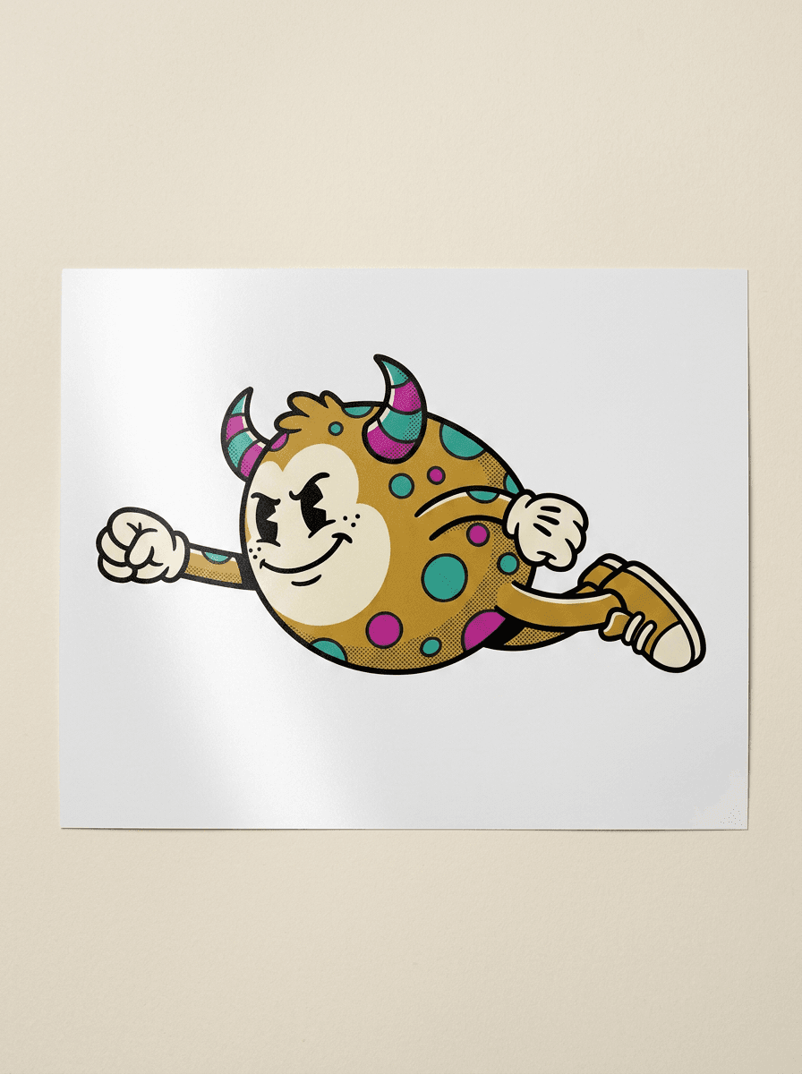 Poster printed on satin stock